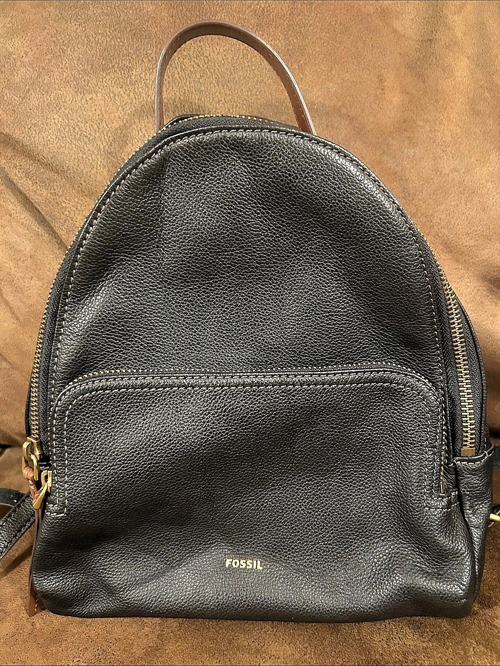 Fossil Megan Leather Backpack Black & Brown